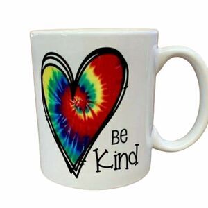 Coffee mug, Be kind with tie dye heart